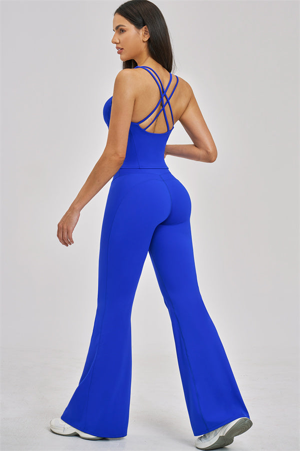 The Zenith Crop Top Flared Leggings 2-Piece Set