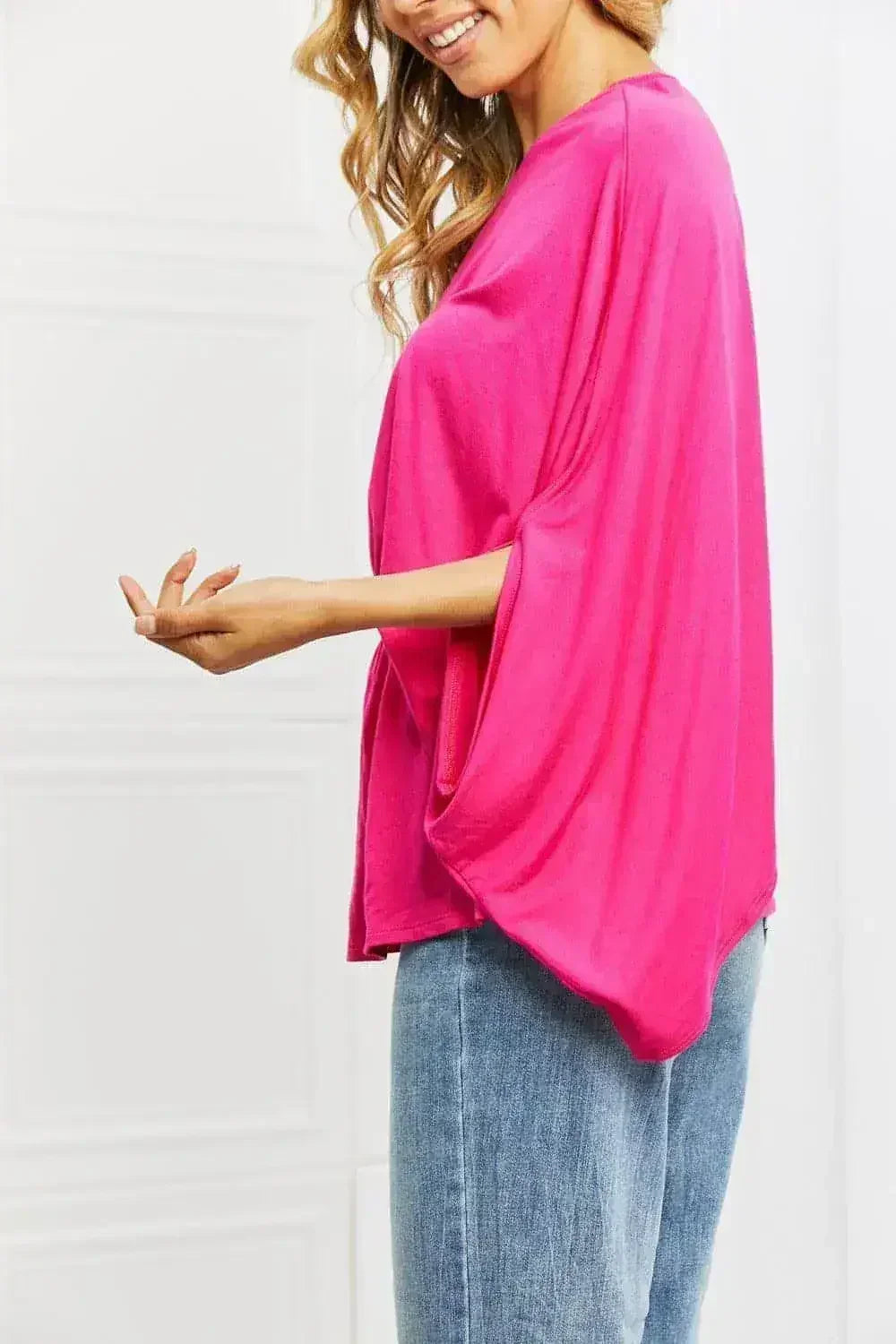 HotPink One Shoulder Top - Versatile Sizes S-3XL | Femstylo