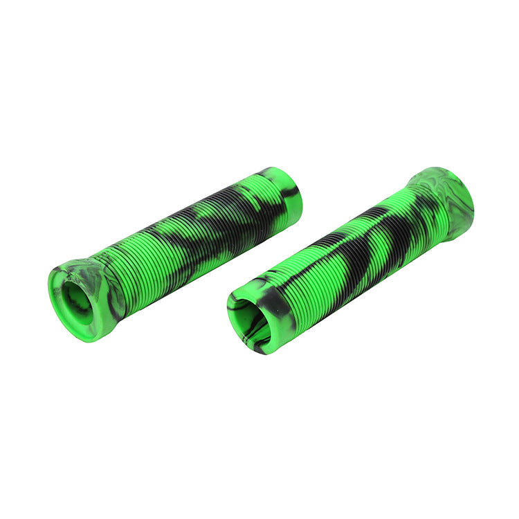 Durable Anti Slip Scooter Grips Soft Bike Handlebar Grips Anti-Slip Bicycle Grips Freestyle Cycling Grips Race Mountain Bike Handlebar Grips Single Lock-On Ring Collar Bicycle Handle Bar