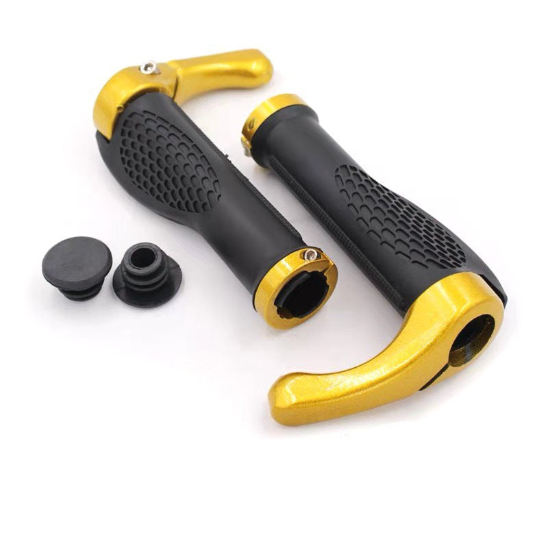 Bicycle Grip Handlebar End Cap Aluminium Alloy Lock Mountain Handle Bar Grip Bike Anti-Skid Rubber Bicycle Skid-Proof Grips New Generation Bike Handlebar Grip Soft Gel Inserts Shock Resistance Ergonomics Comfort Design