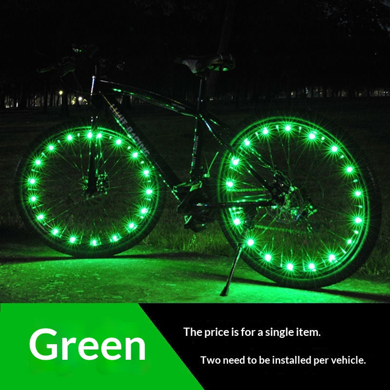 20 LED Bike Cycling Rim Lights Wheel Spoke Light String Strip Lamps Waterproof Bicycle Light Decoration Accessories Waterproof LED Bike Spoke Lights For Adult Bike Beautiful Night Bike Decoration