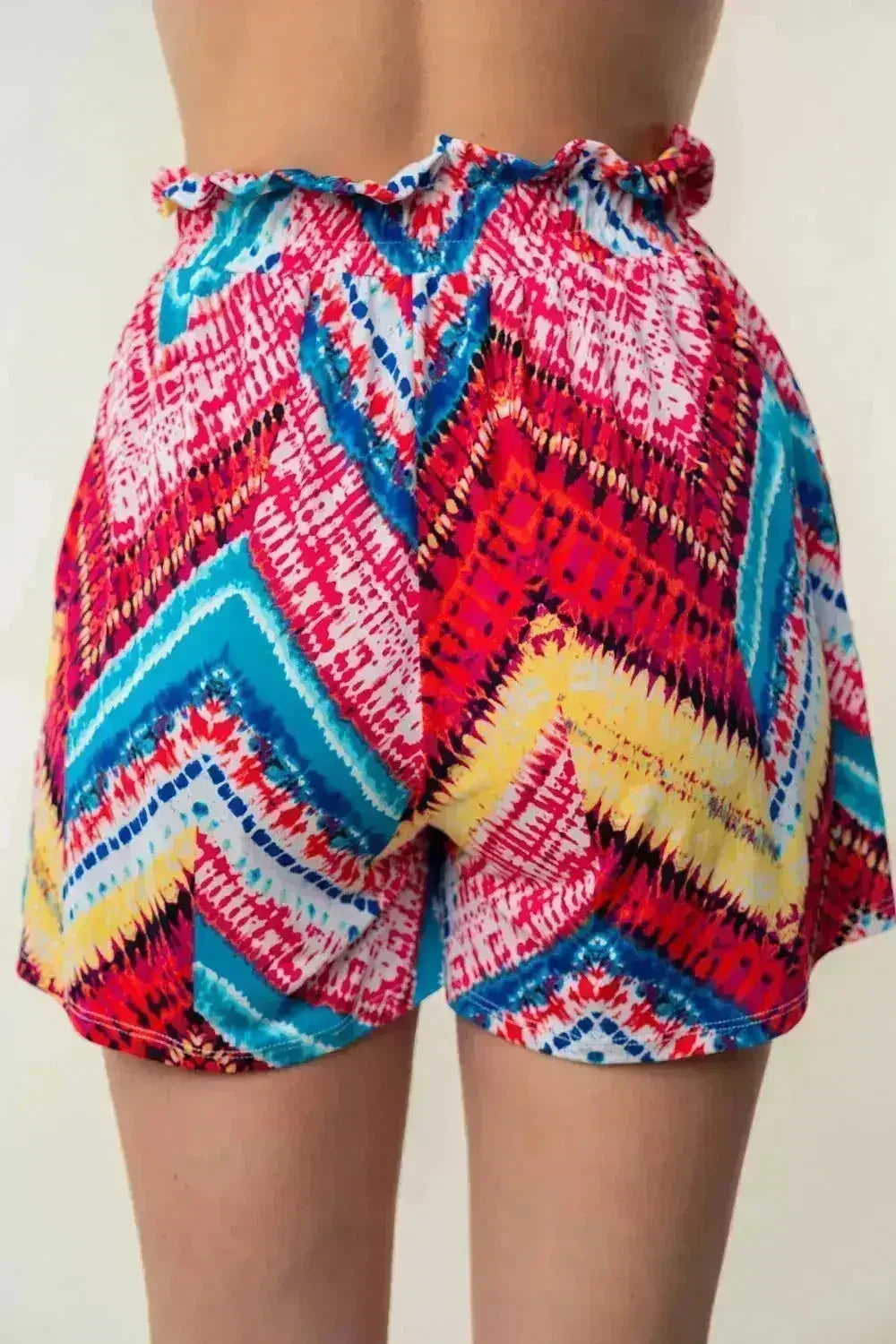 White Birch High Waisted Printed Shorts