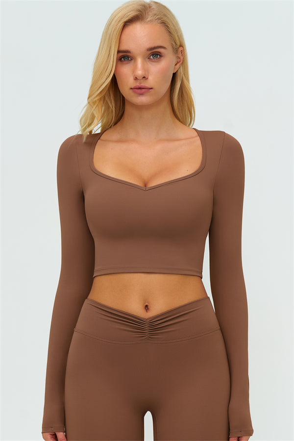 The Lushness Long Sleeve Crop top Leggings 2-Piece Set