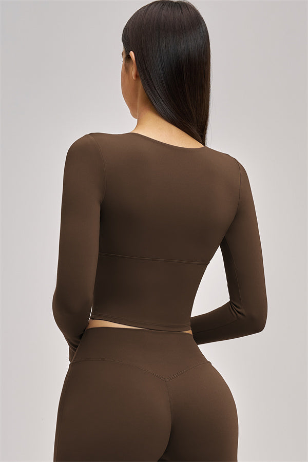 The Swoon Long Sleeve Crop top Shorts 2-Piece Set