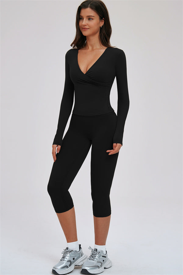 The Twirl Halter Tank Top Capri Leggings 2-Piece Set