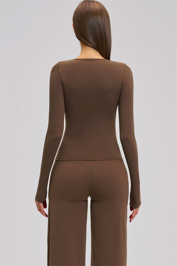 The Dynamic Long Sleeve T-shirt Straight Leg Pants 2-Piece Set