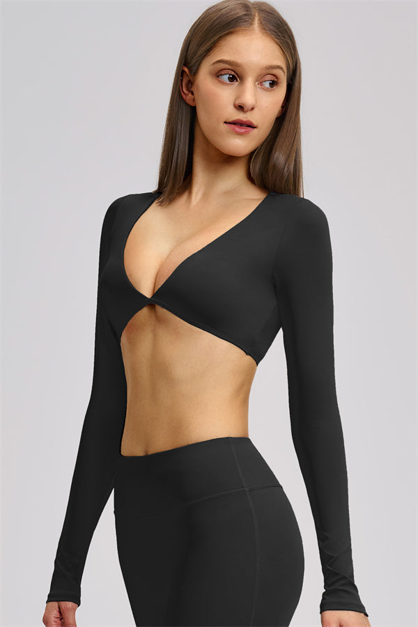 The Zestful Long Sleeve Crop Top