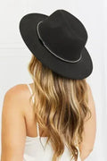 Fame Fedora Hat - Wool Felt Adjustable - Sun Protection & Timeless Style