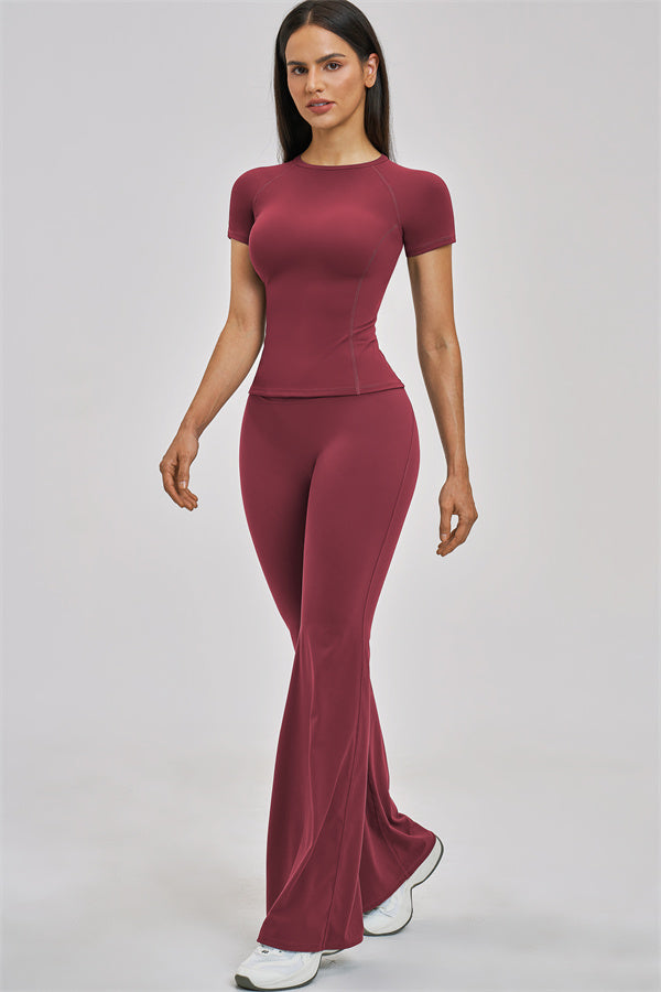 The Zenith T-shirt Flared Leggings 2-Piece Set