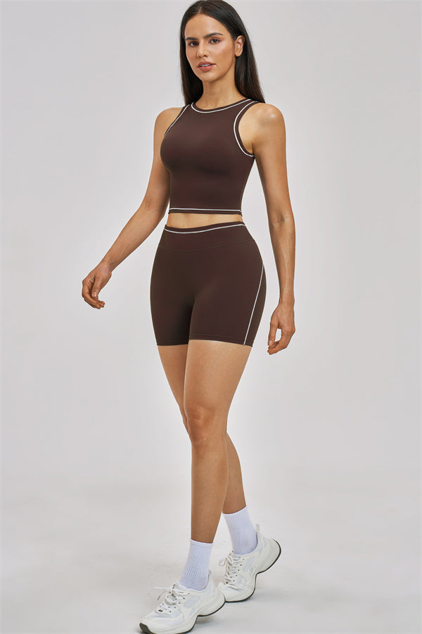 The Unbound Crop Top Shorts 2-Piece Set