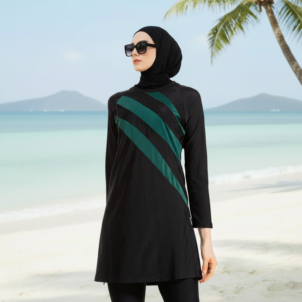Muslim Women Swimwear, 3pcs Burkini Modest Swimsuit(MB004 )
