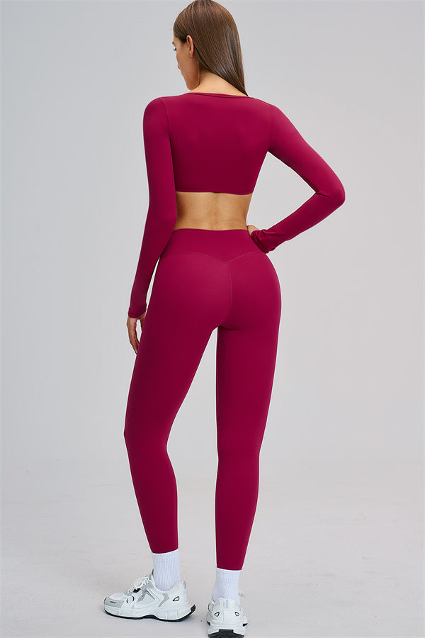 The Zestful Long Sleeve Crop Top