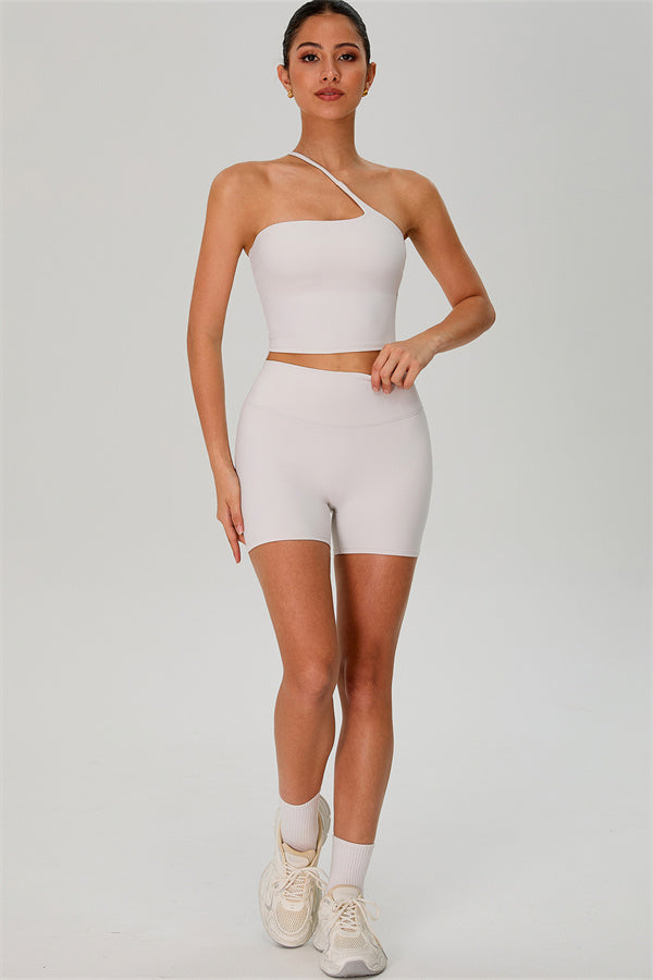 The Jewel One-Shoulder Crop Top Shorts 2-Piece Set