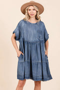 Oversized Mini Dress Relaxed Fit Boho Design Comfortable And Breathable Women Dress