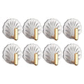 8pcs Self Adhesive Hook Decorative Hanger On Door Wall Adhesive Key Hanger Bathroom Towels Rack Cabinet Organizer Clothes Hanger Sea Shell Deluxe Shower Hooks Shaped Fun Design