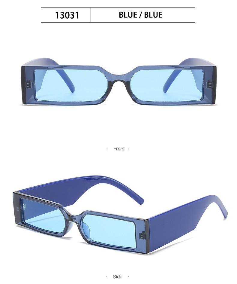 90’s Fashion Narrow Rectangular Vintage Style Sunglasses For Women & Men New Retro Style Sun Glasses For Women New Eyeglasses In Different Shades Eyewear
