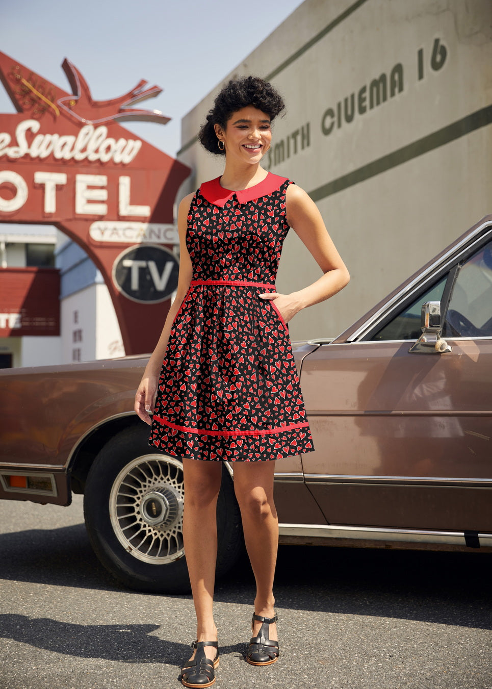 Hearts Collared Dress