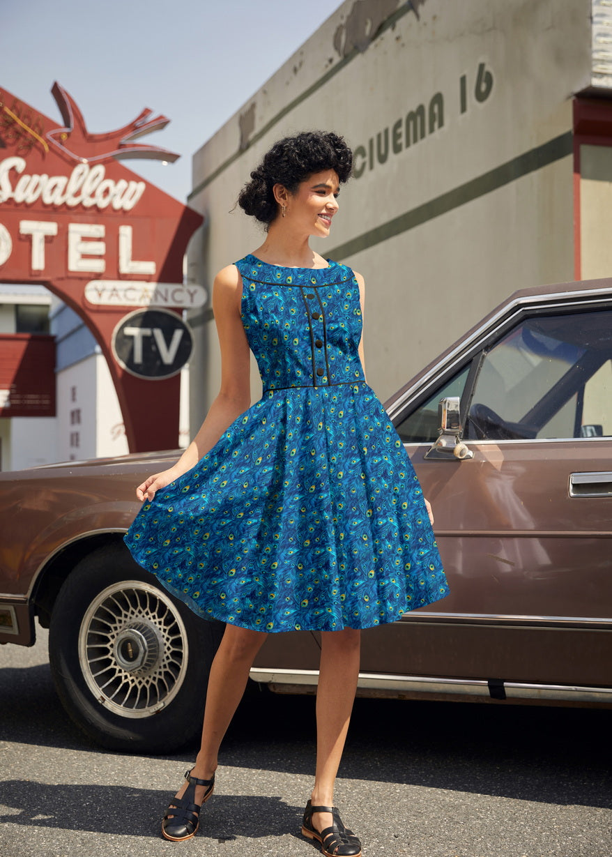 Elizabeth Dress in Peacock