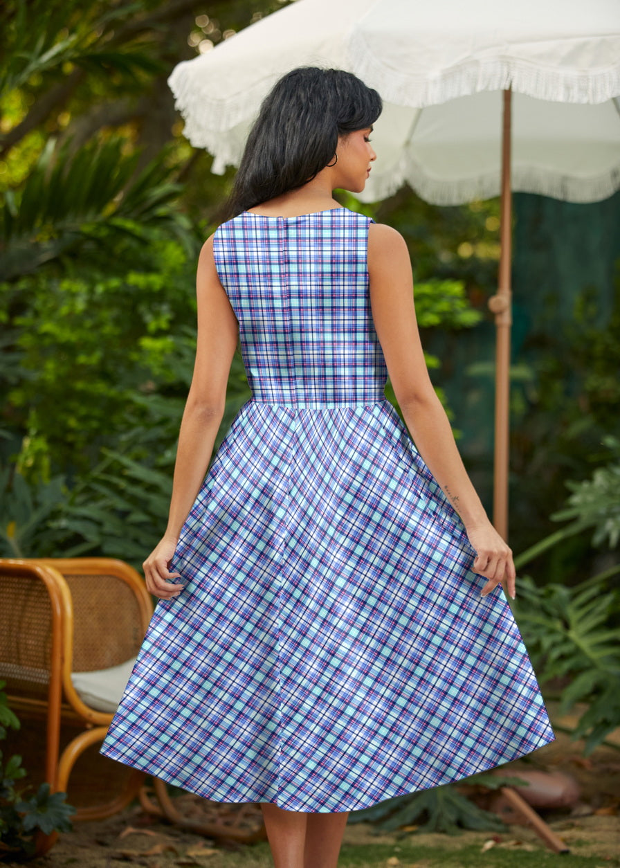 Plaid Midi Dress