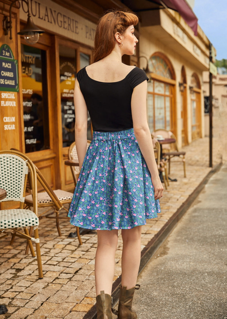 Flamingo Skater Skirt
