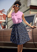 Pink Dot Bow Top