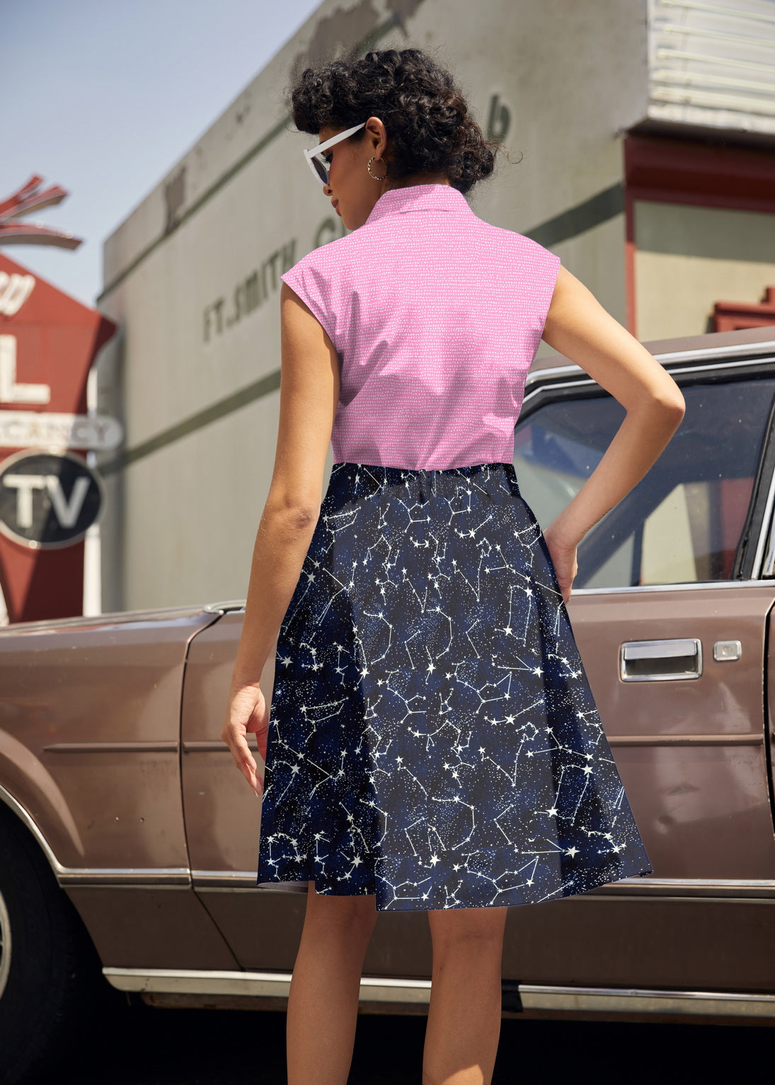 Glow in the Dark Constellations A-line Skirt