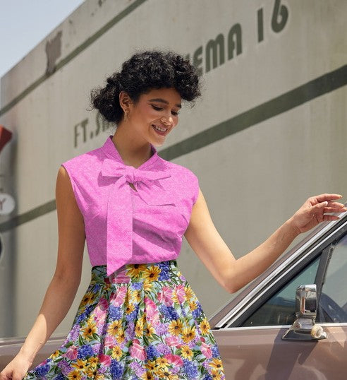 Pretty in Pink Bow Top