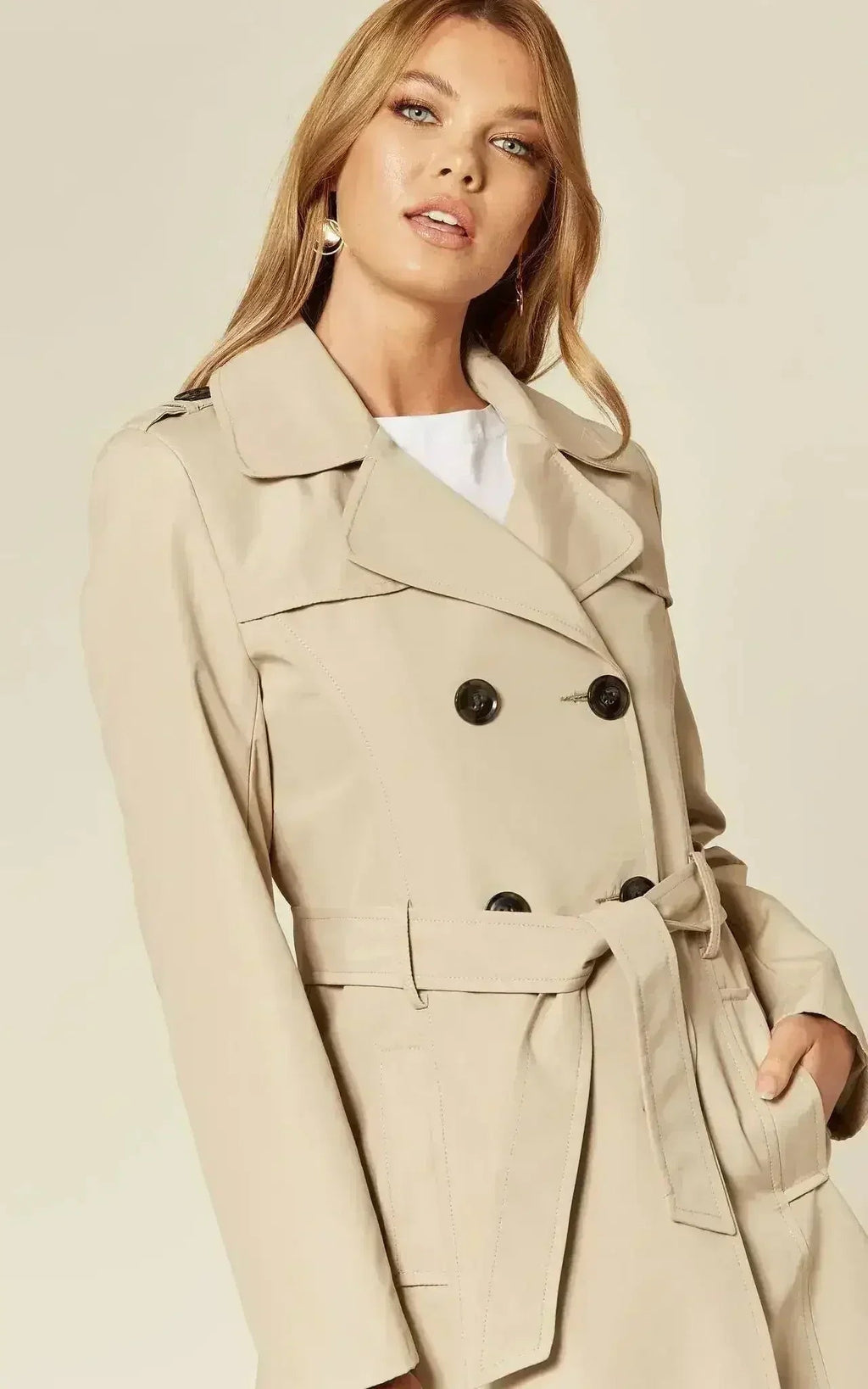 Spring/Summer Military Double Breasted Trench Coat (9049-SP)