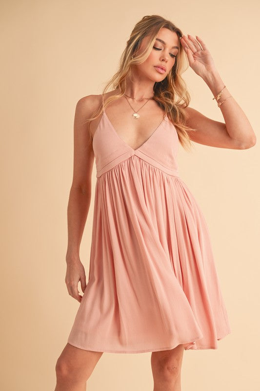 Ruched Plunge Mini Cami Summer Dress For Women –Sexy, Flattering & Perfect for Special Occasions
