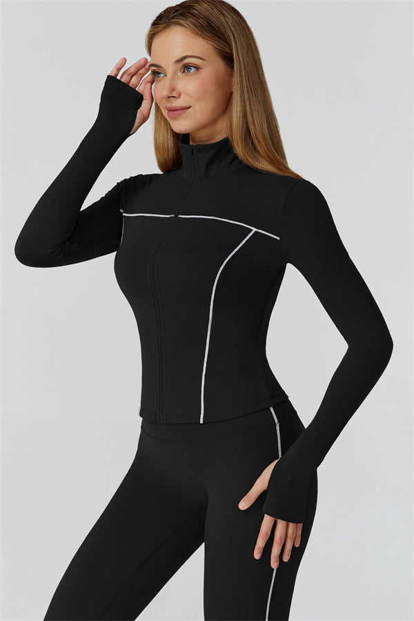 The Venus Zip Top Sports Bra Leggings 3-Piece Set