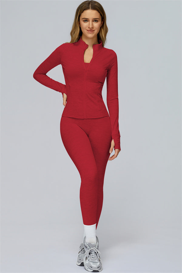 The Radiance Jacket Sports Bra Leggings 3-Piece Set