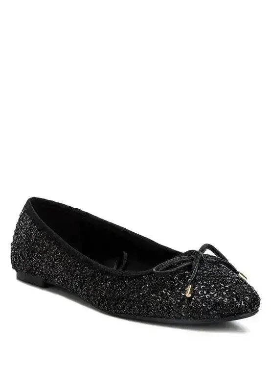 Sequin Ballet Flats - Glam Comfort Shoes | Femstylo