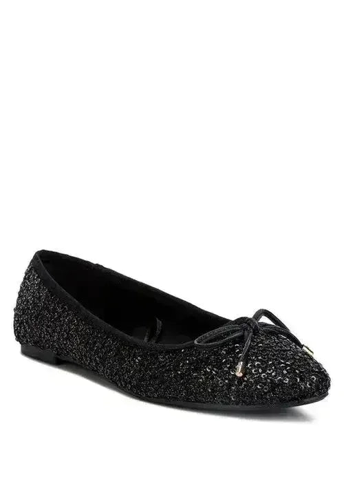 Sequin Ballet Flats - Glam Comfort Shoes | Femstylo