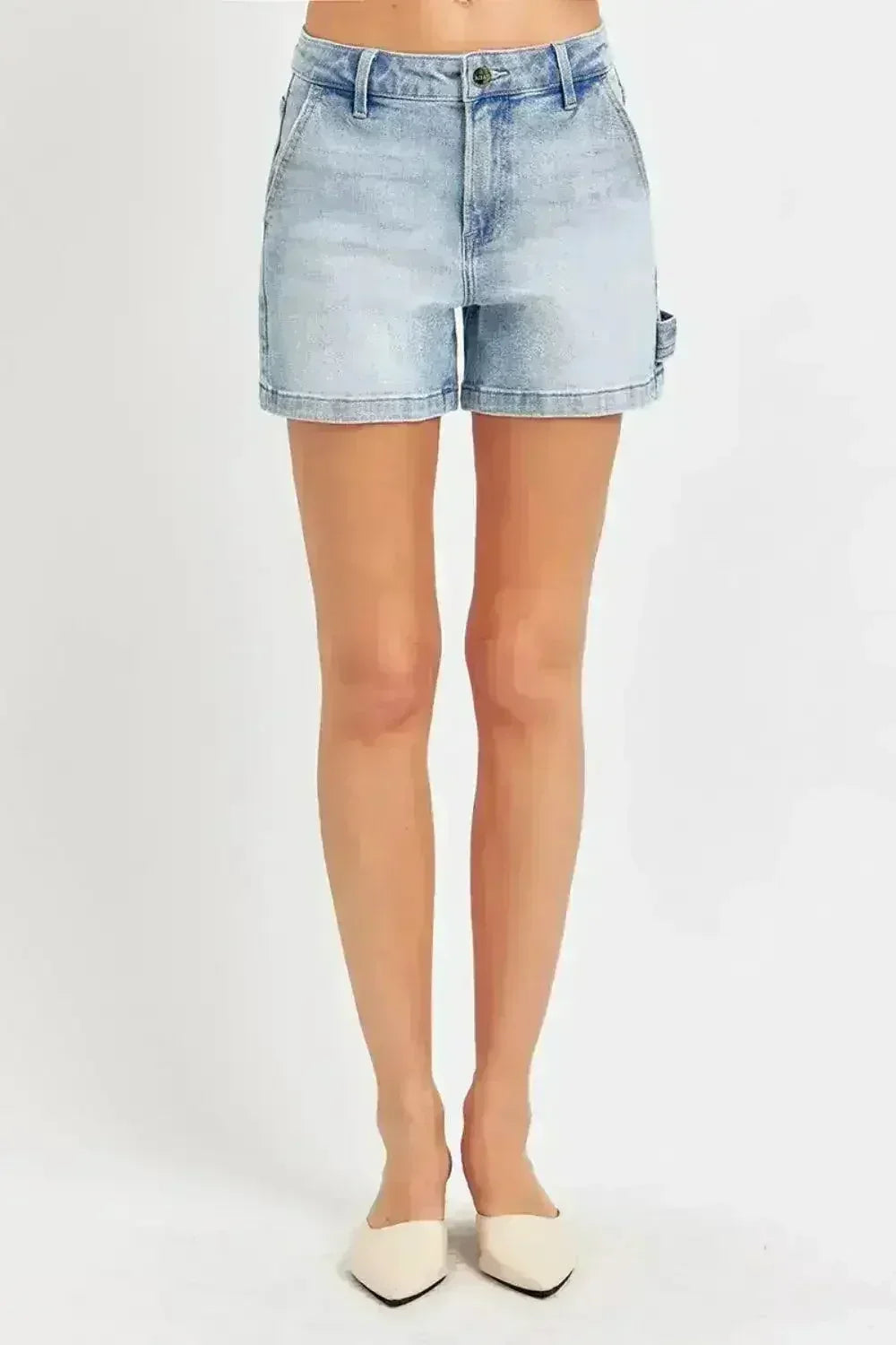 High Rise Denim Shorts | Stretch Cotton Blend | Sizes S-3XL