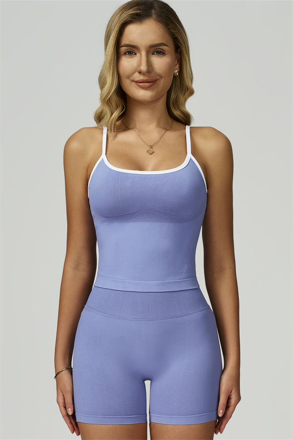The Prime Line Crop Top Shorts 2-Piece Set