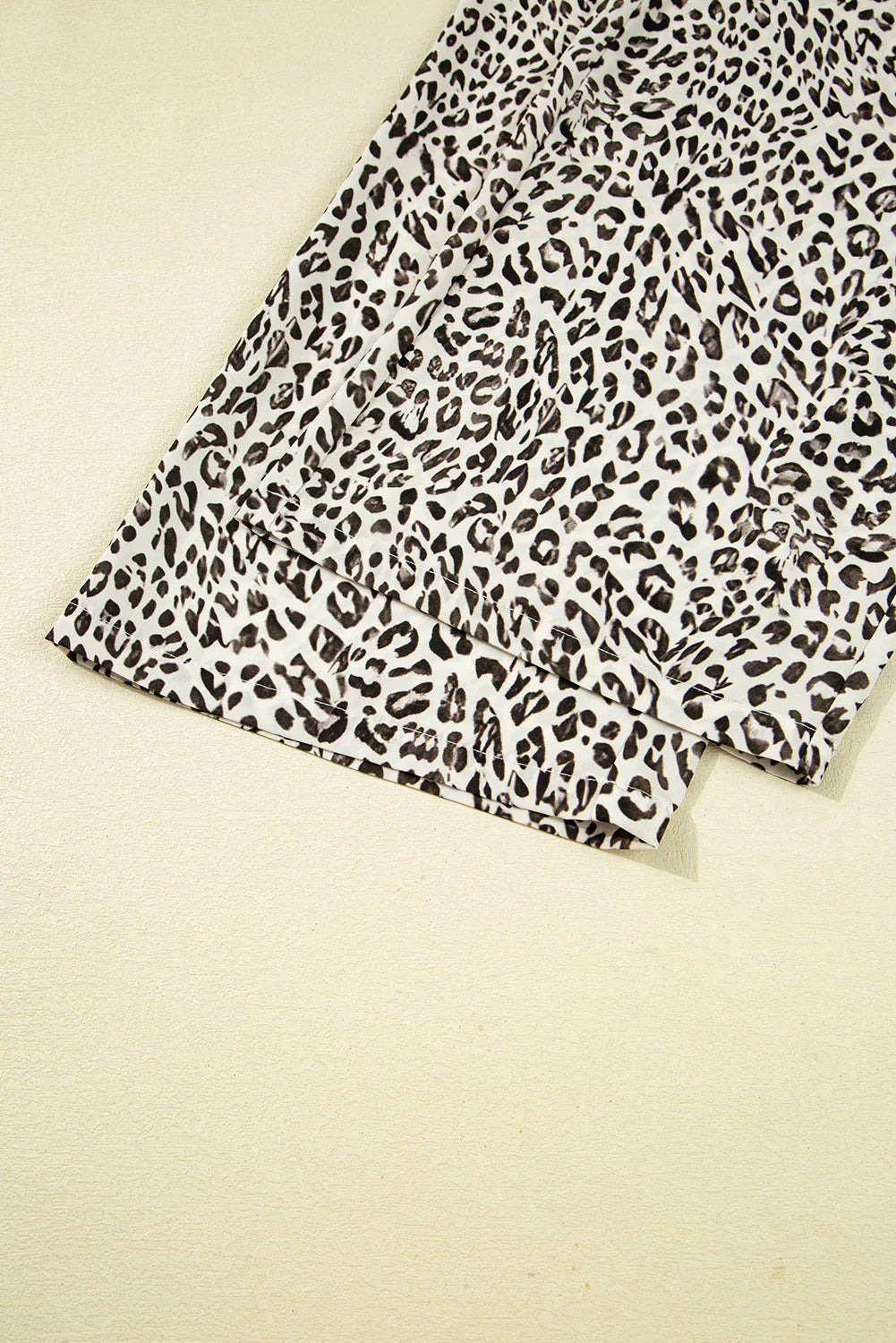 Brown Leopard Drawstring Loose Pants