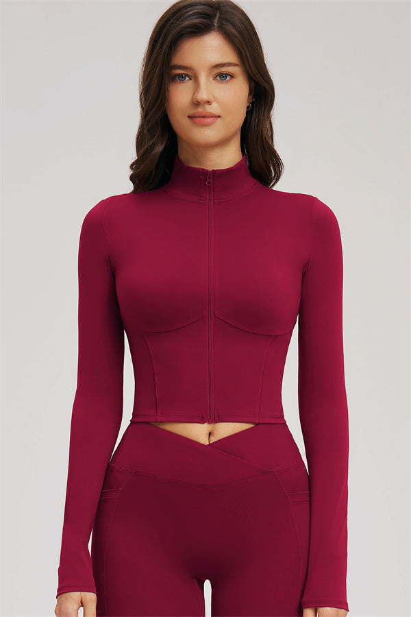The Sizzle Zip Jacket Sports Bra Shorts 3-Piece Set
