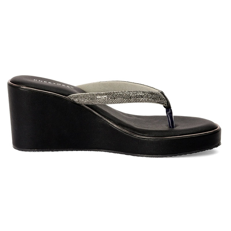 Ivanna – Black Thong Wedges