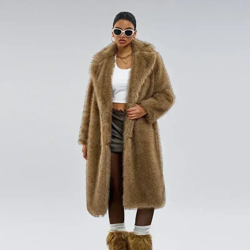 Royal Faux Fur Maxi Coat – 25 Edition