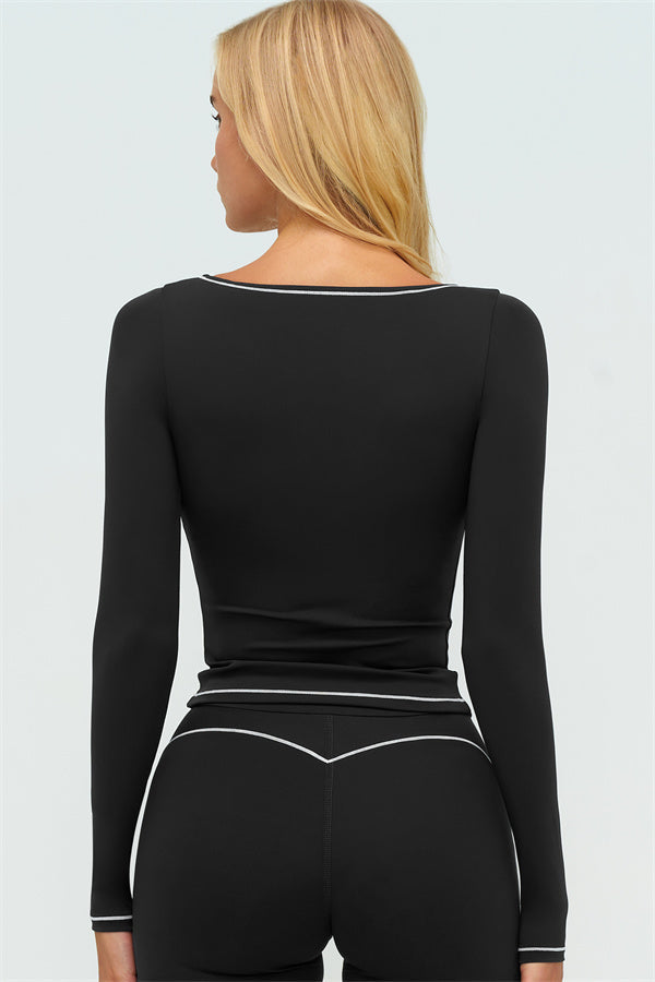 The Amara Long Sleeve T-shirt Shorts 2-Piece Set