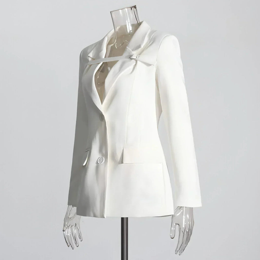 Fashion Slim Fit Patchwork Suit Jacket For Women | Femstylo