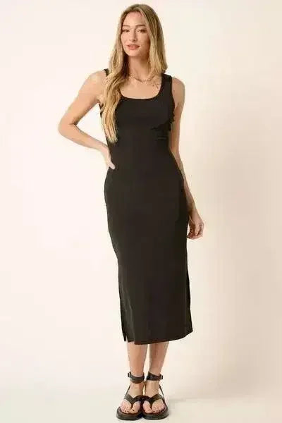 Side Slit Midi Tank Dress - Comfortable & Stylish | Femstylo