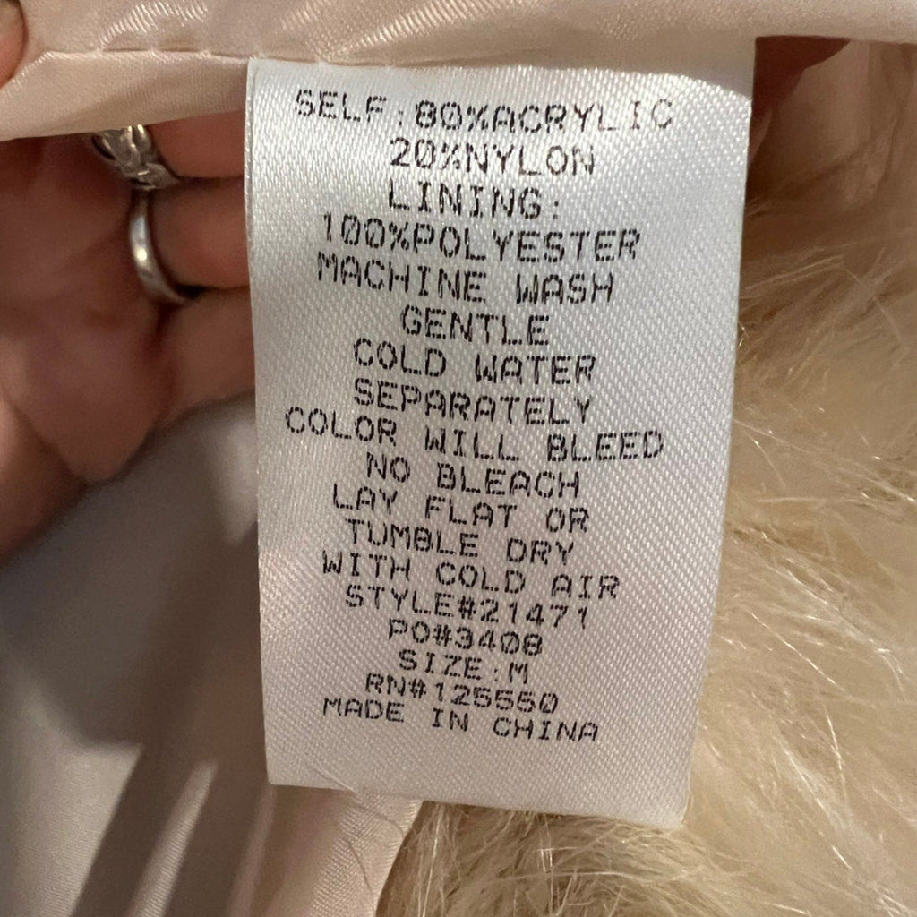 Pre-Loved Fashion Nova Cropped Faux Fur Jacket – Pale Pink