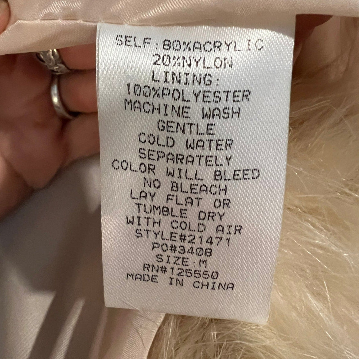 Pre-Loved Fashion Nova Cropped Faux Fur Jacket – Pale Pink