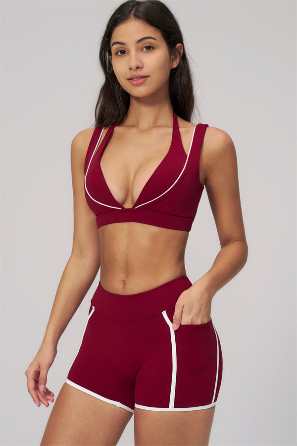 The Clarity Contour Line Sports Bra Shorts 2-Piece Set
