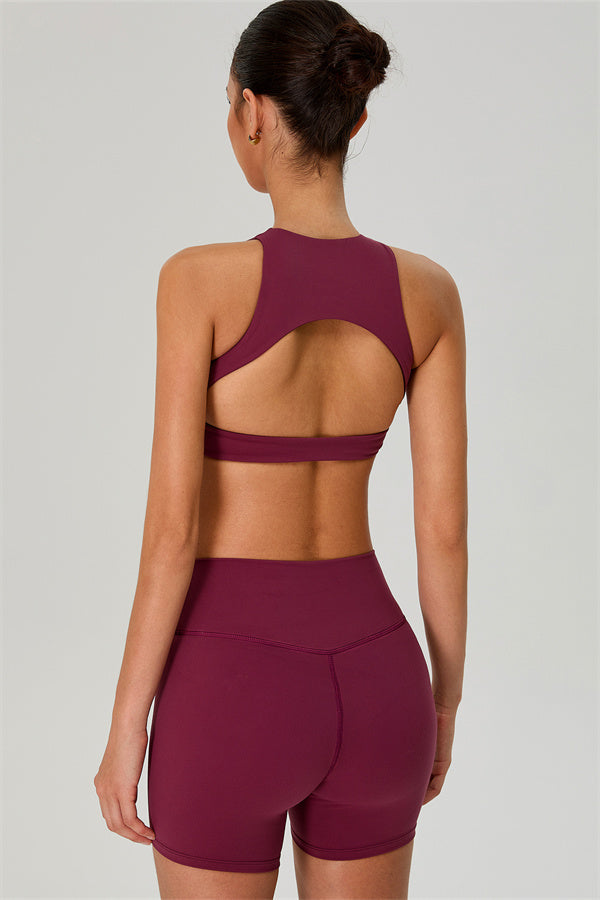 The Jewel Crop Top Crossover Shorts 2-Piece Set