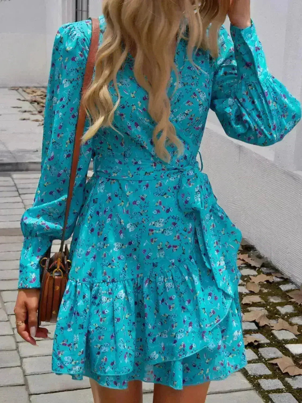 Devine Ruffled Long Sleeve Mini Dress – Femstylo