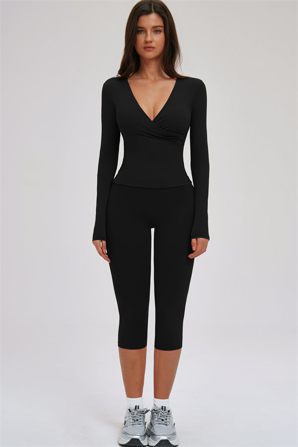 The Twirl Halter Tank Top Capri Leggings 2-Piece Set