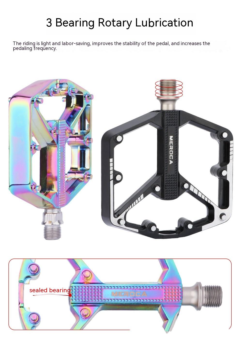 Bicycle Pedal Non-Slip  Bike Pedals Aluminum Alloy Flat Platform Applicable Waterproof Cycling Accessories Bike Pedals Road Bicycle Pedals Cleats Set Clipless Pedals Compatible With Road Bikes