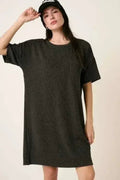 Mittoshop Urban Rib Knit Short Sleeve Tee Dress